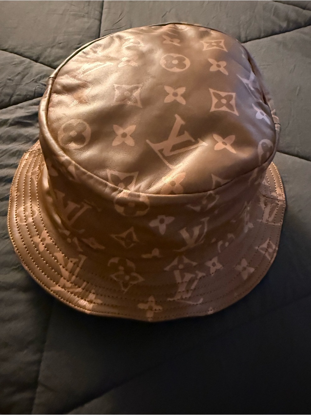 Louis Vuitton Monogram Bucket Hat in Brown and Tan